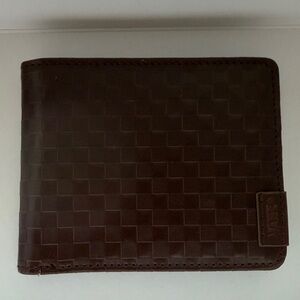Vans Brockton Deboss Bifold Brown Wallet New